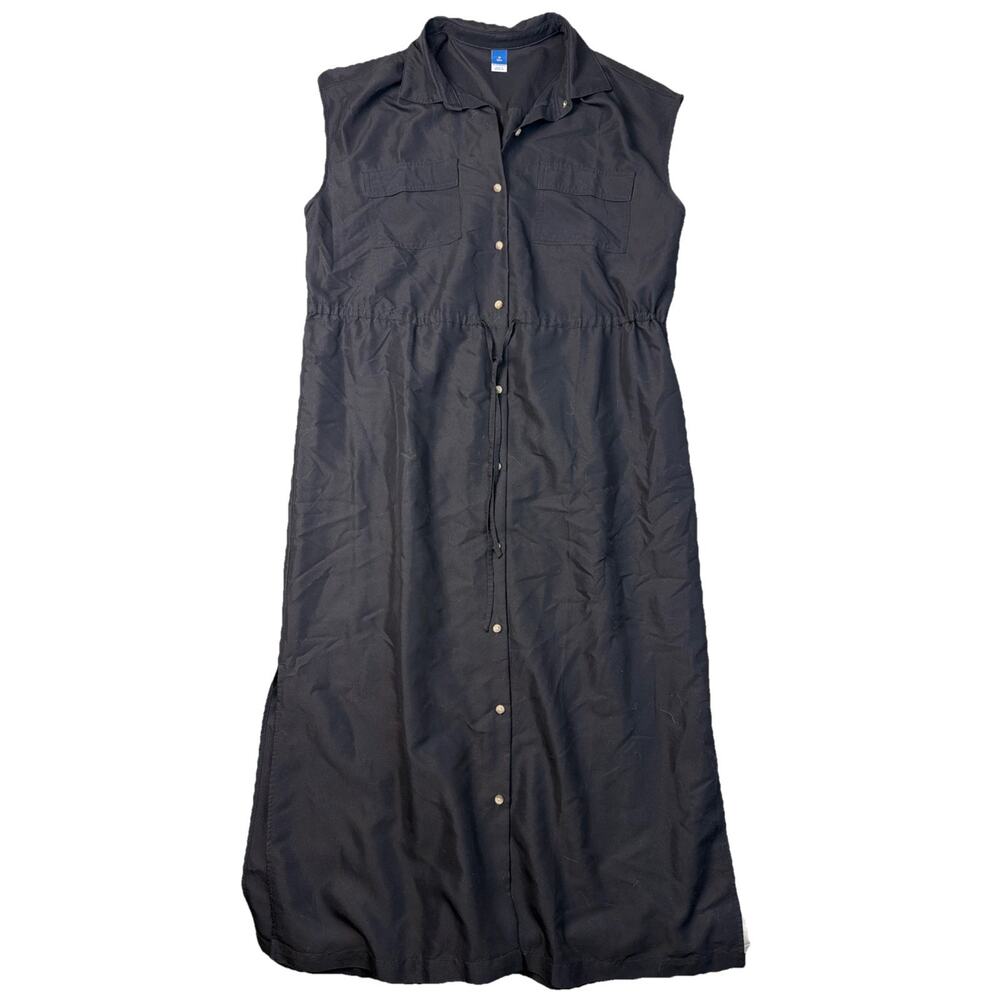 Old Navy Women’s Cap Slv‎ Utility Shirt Dress with Front Drawstring M Tall Black